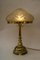 Antique Table Lamp with Cut Glass Shade, 1890s 7