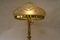 Antike Tischlampe mit geschliffenem Glasschirm, 1890er 8