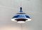 Mid-Century Space Age Blue Lamellar Pendant Lamp by Hans-Agne Jakobsson for Hans-Agne Jakobsson AB Markaryd, 1960s, Image 4