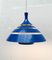 Lampe à Suspension Lamellaire Bleue Mid-Century Space Age par Hans-Agne Jakobsson pour Hans-Agne Jakobsson Ab Markaryd, 1960s 12