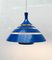 Mid-Century Space Age Blue Lamellar Pendant Lamp by Hans-Agne Jakobsson for Hans-Agne Jakobsson AB Markaryd, 1960s 12