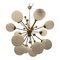 Large Brass and Opaline Glass Starburst Sputnik Chandelier with 16 Lights , 1980s, Image 1