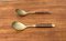 Mid-Century Brass and Teak Spoons, 1960s, Set of 2, Image 5