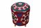 Vintage Oriental Stool with Suzani Upholstery, 1950s 1