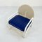 Blue & Beige 54 L Armchair attributed to Gae Aulenti for Knoll International, 1970s 2