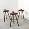 Mid-Century Brutalist Spanish Bar with Marbella Bar Stools, 1960s, Set of 5, Image 8