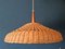 Modern Hanging Lamp in Copper and Rattan, 1970s 5