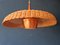 Modern Hanging Lamp in Copper and Rattan, 1970s 2