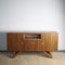 Italian Light Oak Sideboard with 2 Side Doors in the Style of Carlo Mollino, 1950s 12