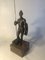 Sculpture de Soldat en Bronze avec Casque, Lance et Bouclier sur Socle en Marbre, 1920s 2