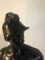 Bronze Soldier Sculpture with Helmet, Lance and Shield on Marble Base, 1920s 4