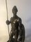 Sculpture de Soldat en Bronze avec Casque, Lance et Bouclier sur Socle en Marbre, 1920s 7