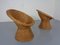 French Bamboo Chairs & Table, 1950s, Set of 3, Image 11