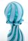 Murano Glass Decanter with Teal and White Canes attributed to Fratelli Toso, Italy, 1950s 7