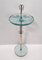Vintage Beveled Glass and Brass Ashtray Stand attributed to Fontana Arte, Italy, 1940s 6
