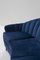 Italian Shell Sofa in Blue Velvet, 1950s, Image 8