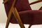 Reclining Burgundy Lounge Chairs n the Style of Antonio Gorgone, Italy, 1950s, Set of 2, Image 10