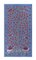 Silk Suzani Blue Table Runner with Pomegranate Design, Image 1