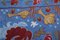 Silk Suzani Blue Table Runner with Pomegranate Design, Image 10