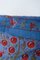 Blauer Suzani Tischläufer aus Seide mit Granatapfel-Design 11