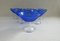 Vasos Art Déco vintage de cristal azul, Francia, años 60. Juego de 6, Imagen 10