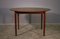 Danish Round Extendable Coffee Table in Teak, 1970s, Image 1