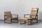 Lounge Chairs & Ottoman attributed to Borge Mogensen for Fredericia, Denmark, 1960s, Set of 3 1