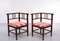 Amsterdam School Corner Chairs, the Netherlands, 1920s, Set of 2, Image 1