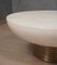 Mid-Century Round Goatskin and Brass Sofa Table, 1990s 7