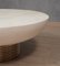 Mid-Century Round Goatskin and Brass Sofa Table, 1990s, Image 6