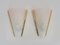 Art Deco Italian Wall Lights in Polished Glass, 1970s, Set of 2, Image 1