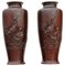 Meji Japanese Bronze Vases, 1910s, Set of 2 1
