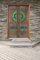 Puerta antigua de vidrio coloreado tallado a mano con puerta de doble ala Swat-Tal, Pakistán, años 20, Imagen 6