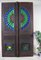 Hand-Carved Colored Glass Door Double Wing Door Swat-Tal Pakistan, 1920s 3