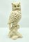 Large Vintage Italian Carved Alabaster Owl Figurine 1