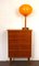 Large Glass and Teak Table Lamp by Uno & Östen Kristiansson for Luxus, 1960s 2
