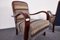 Mid-Century Art Deco Mahogany Armchairs attributed to Gyula Kaesz Hungary, 1940s, Set of 2 5