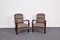 Mid-Century Art Deco Mahogany Armchairs attributed to Gyula Kaesz Hungary, 1940s, Set of 2 1