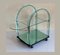 Curved Green Glass Bar Cart by Fiam, Italy, 1980s 3