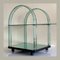 Curved Green Glass Bar Cart by Fiam, Italy, 1980s 21