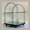 Curved Green Glass Bar Cart by Fiam, Italy, 1980s, Image 21