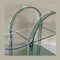 Curved Green Glass Bar Cart by Fiam, Italy, 1980s 20