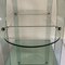 Curved Green Glass Bar Cart by Fiam, Italy, 1980s 8