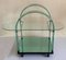 Curved Green Glass Bar Cart by Fiam, Italy, 1980s 9