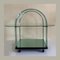 Curved Green Glass Bar Cart by Fiam, Italy, 1980s 5