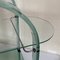 Curved Green Glass Bar Cart by Fiam, Italy, 1980s 11