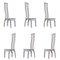 Chaises en Bambou Blanc, Italie, 1970s, Set de 6 1