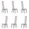 Italian White Bamboo Chairs, 1970s, Set of 6 1
