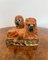 Victorian Staffordshire Lions, 1880s, Set of 2 2