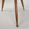Mesa de centro o auxiliar italiana de madera con patas de latón, años 60, Imagen 18